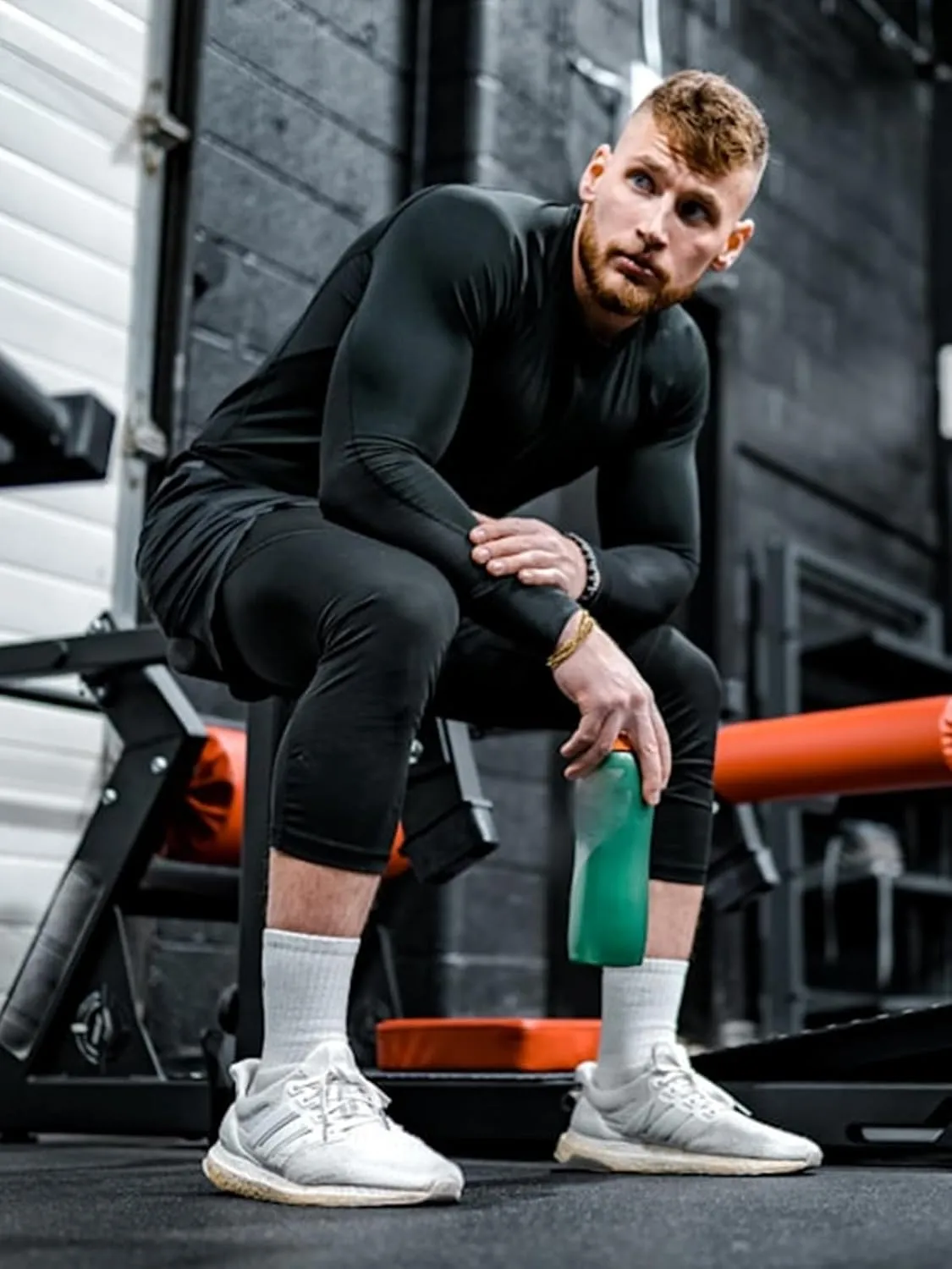 Aolesy Men's 2 in 1 Running Pants, Gym Workout Compression Pants for Men Training Athletic