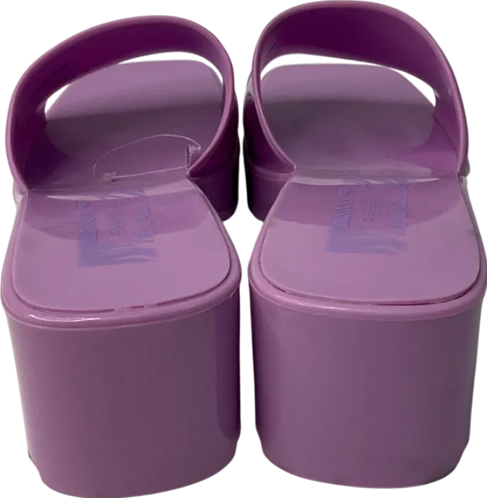 Bershka Purple Jelly Heeled Sandal In Lilac UK 6 EU 39 👠