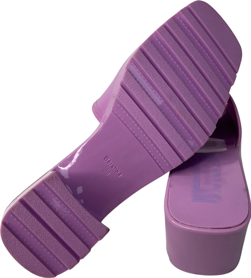 Bershka Purple Jelly Heeled Sandal In Lilac UK 6 EU 39 👠