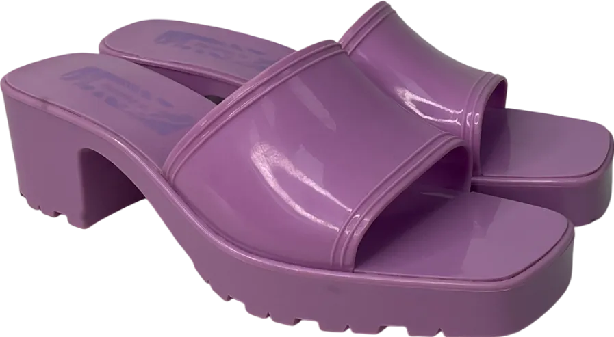 Bershka Purple Jelly Heeled Sandal In Lilac UK 6 EU 39 👠