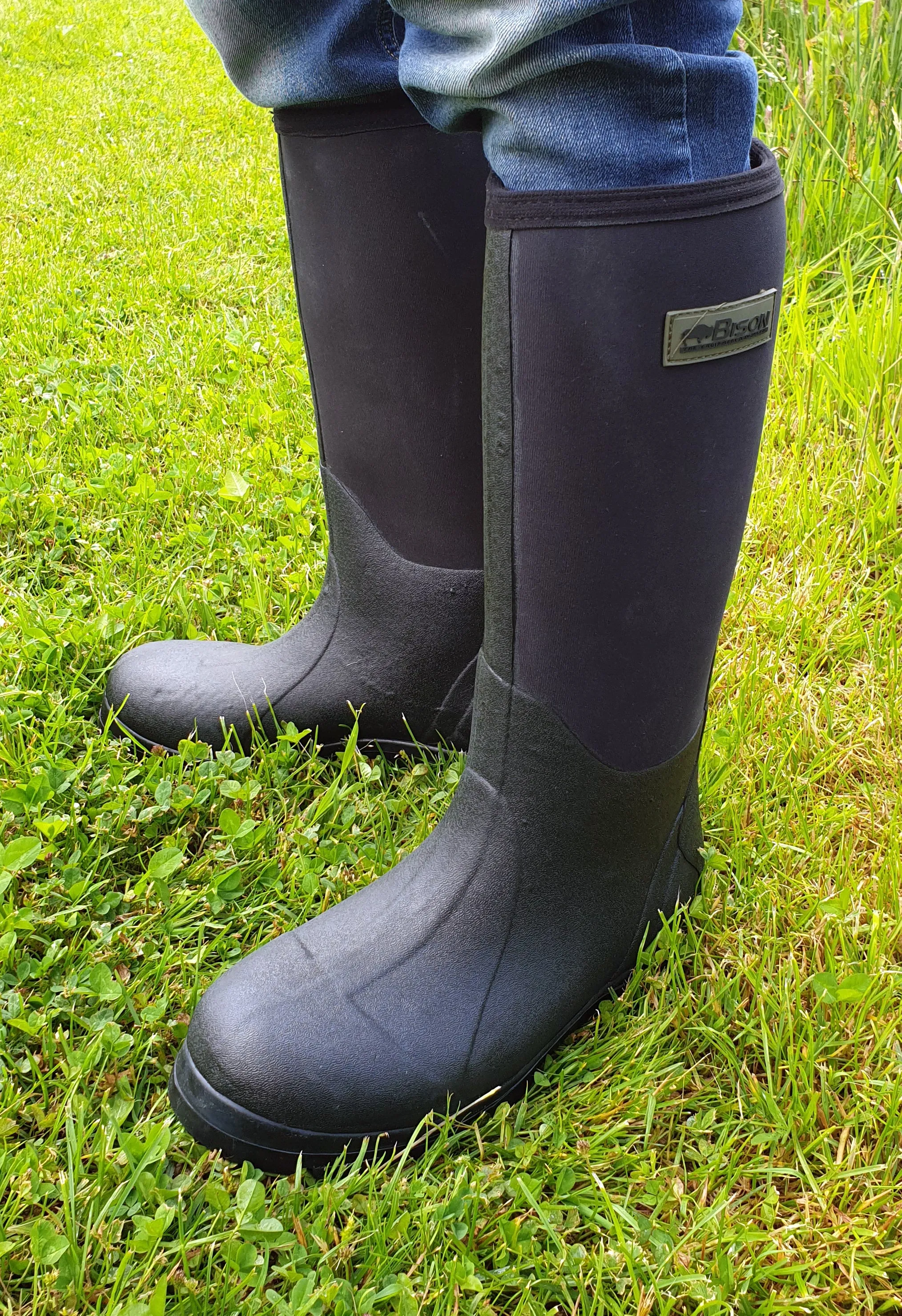 BISON NEOPRENE WELLINGTON MUCK BOOT BLACK