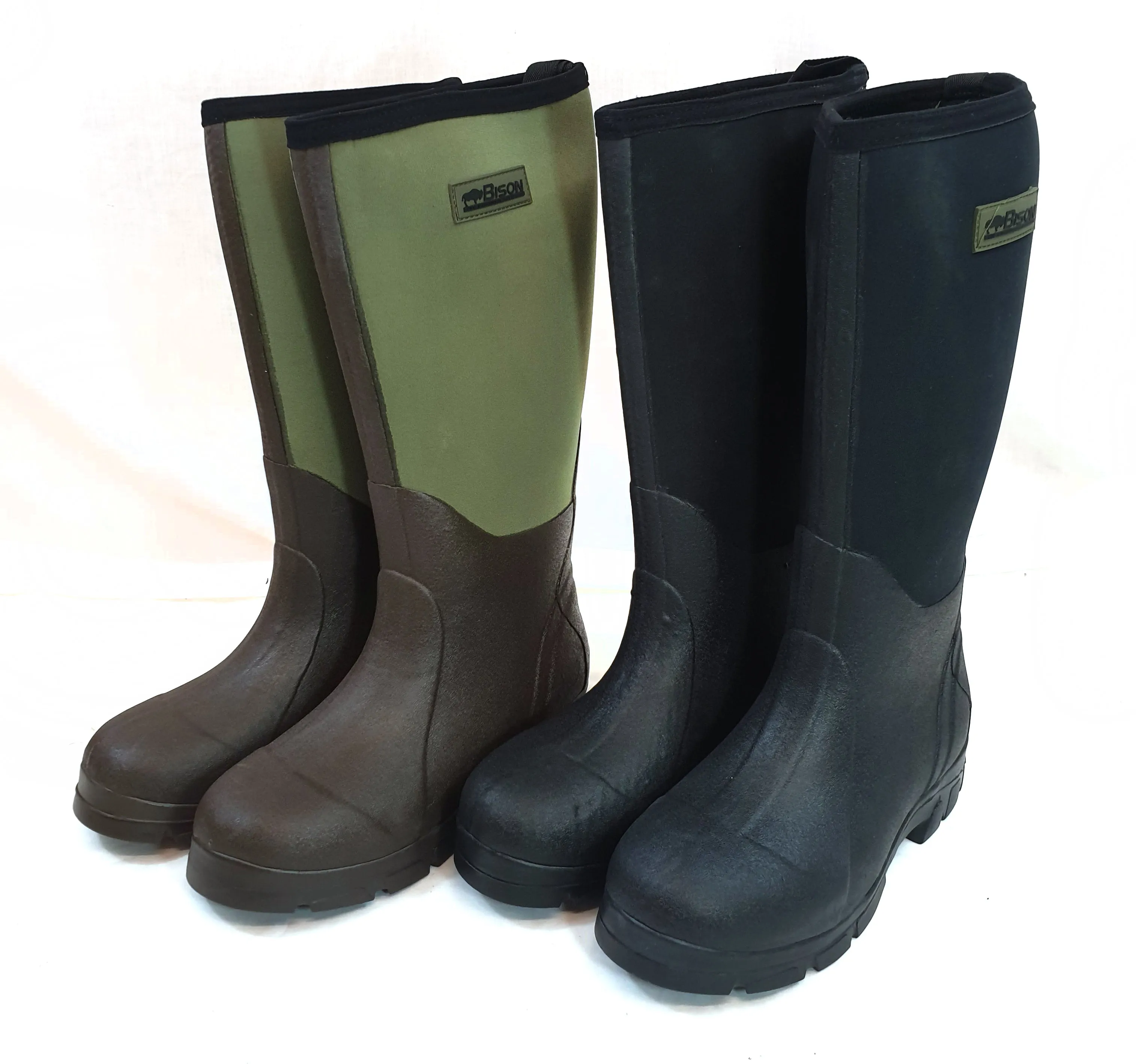 BISON NEOPRENE WELLINGTON MUCK BOOT BLACK