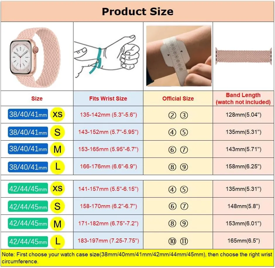 Braided Solo Loop for Apple Watch Band 40mm 42mm 41mm 38mm 44mm 46mm 45mm Ultra/2 49mm Men/Women,Stretchy Nylon Sport wristband Strap for iWatch Bands series 10/9/8/7/6 5/4/3/SE 40 44 42 41 45 46 mm