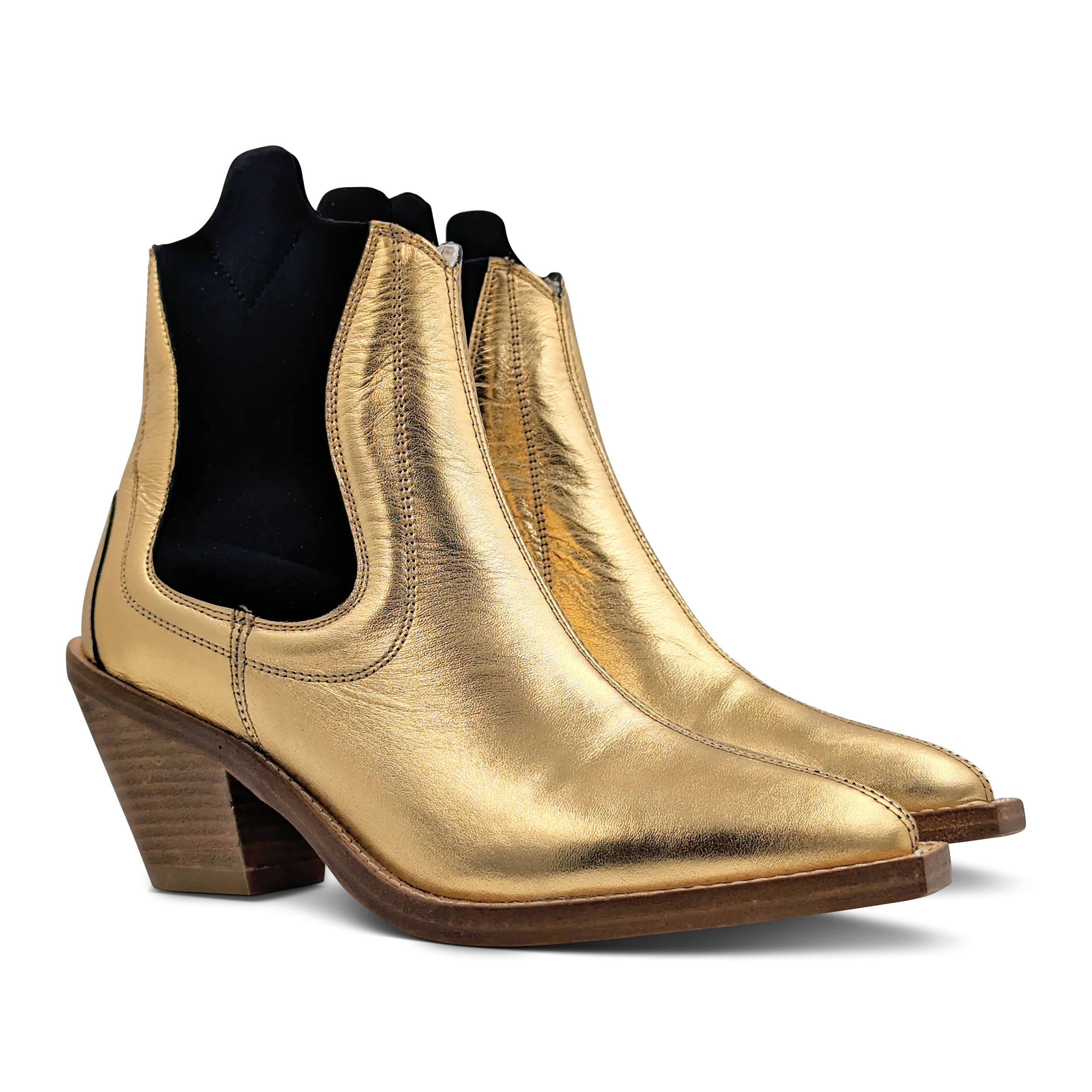 Chelsea Cowboy Boot in Gold