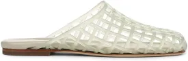 Clear Jelly Flats for Women Closed Toe Mesh Hollow Jellies Mule Sandals Slip On Jelly Slides Casual Comfortable Summer Beach Slipper Sandals