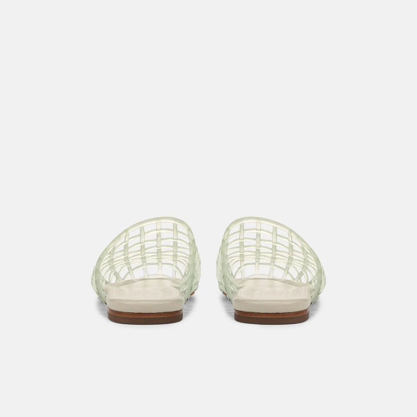Clear Jelly Flats for Women Closed Toe Mesh Hollow Jellies Mule Sandals Slip On Jelly Slides Casual Comfortable Summer Beach Slipper Sandals