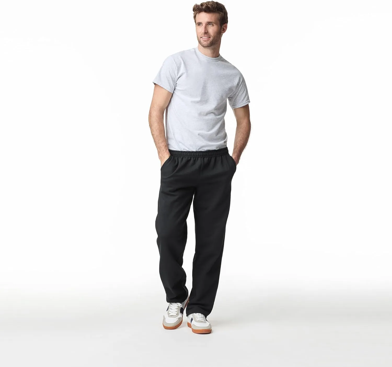 Gildan Adult Fleece Open Bottom Sweatpants with Pockets, Style G18300