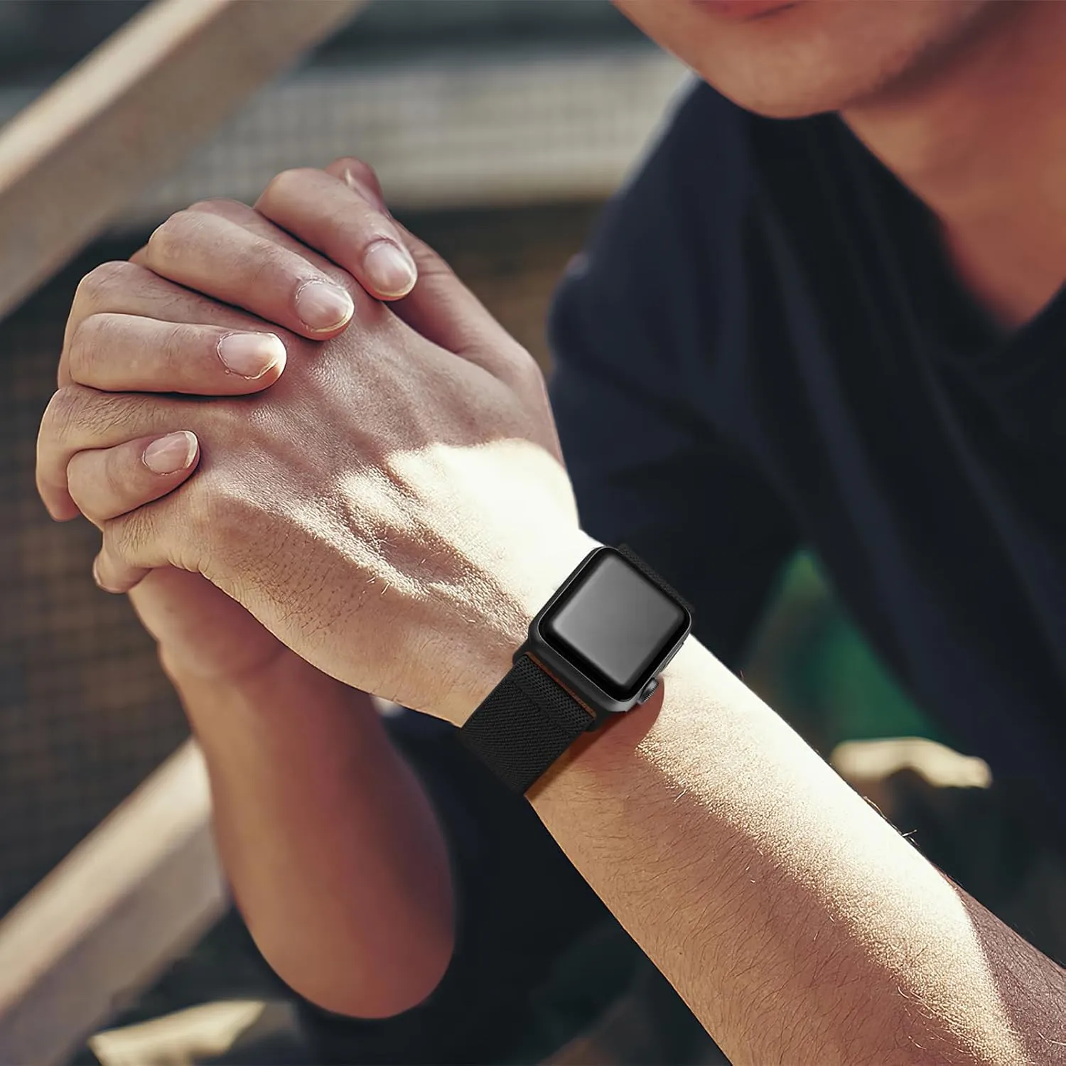 Lerobo Braided Band Compatible with Apple Watch Series 10 9 8 7 46mm 45mm 41mm Ultra 2 49mm Series 6 5 SE 44mm 40mm Series 4 3 2 1 38mm 42mm Men iWatch Bands Women Stretchy Nylon Solo Loop Sport Strap