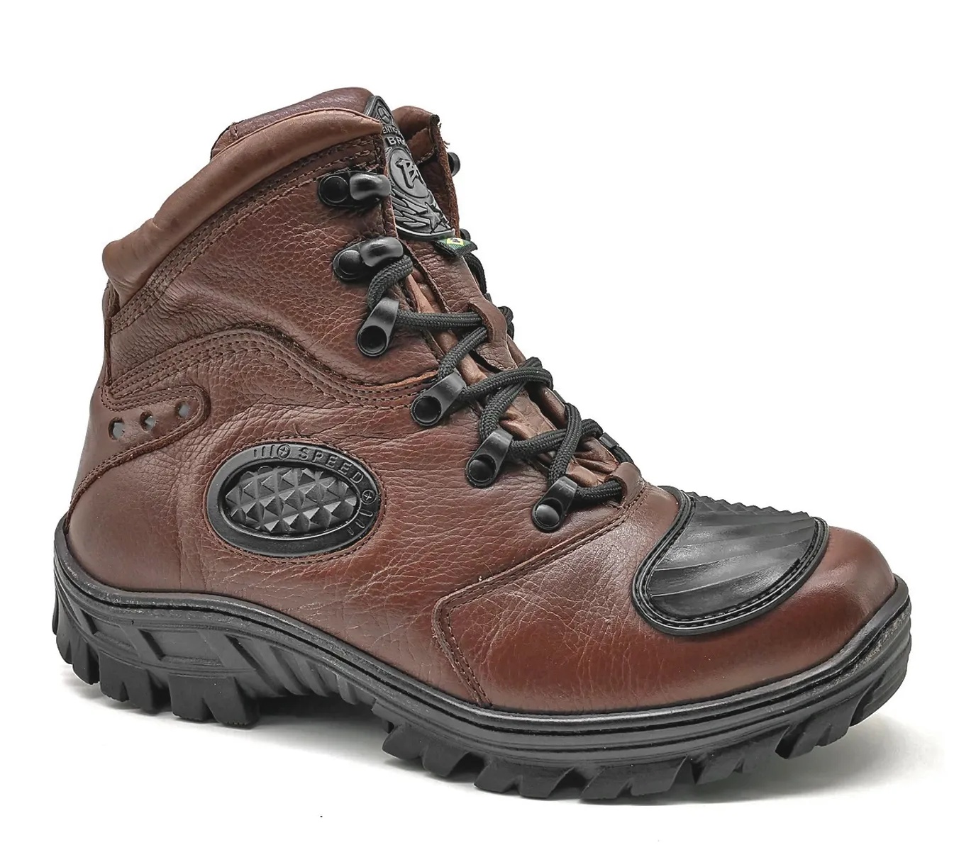 Motorcycle Boots Brown Leather Tactical Hiking Combat