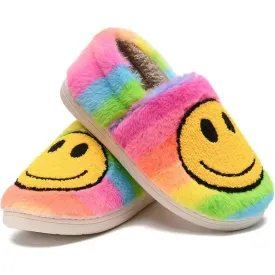 Plus Size Colorful Smiley Face Slippers