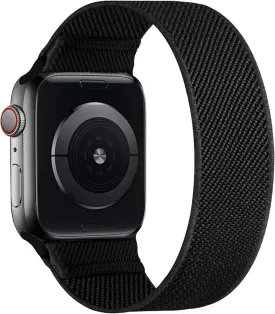 Stretchy Nylon Solo Loop Bands Compatible with Apple Watch 38mm 40mm 41mm 42mm 44mm 45mm 46mm 49mm Ultra 2 iWatch Series 10 9 8 7 SE 6 5 4 3 2 1 Strap,Sport Elastic Braided Women Men