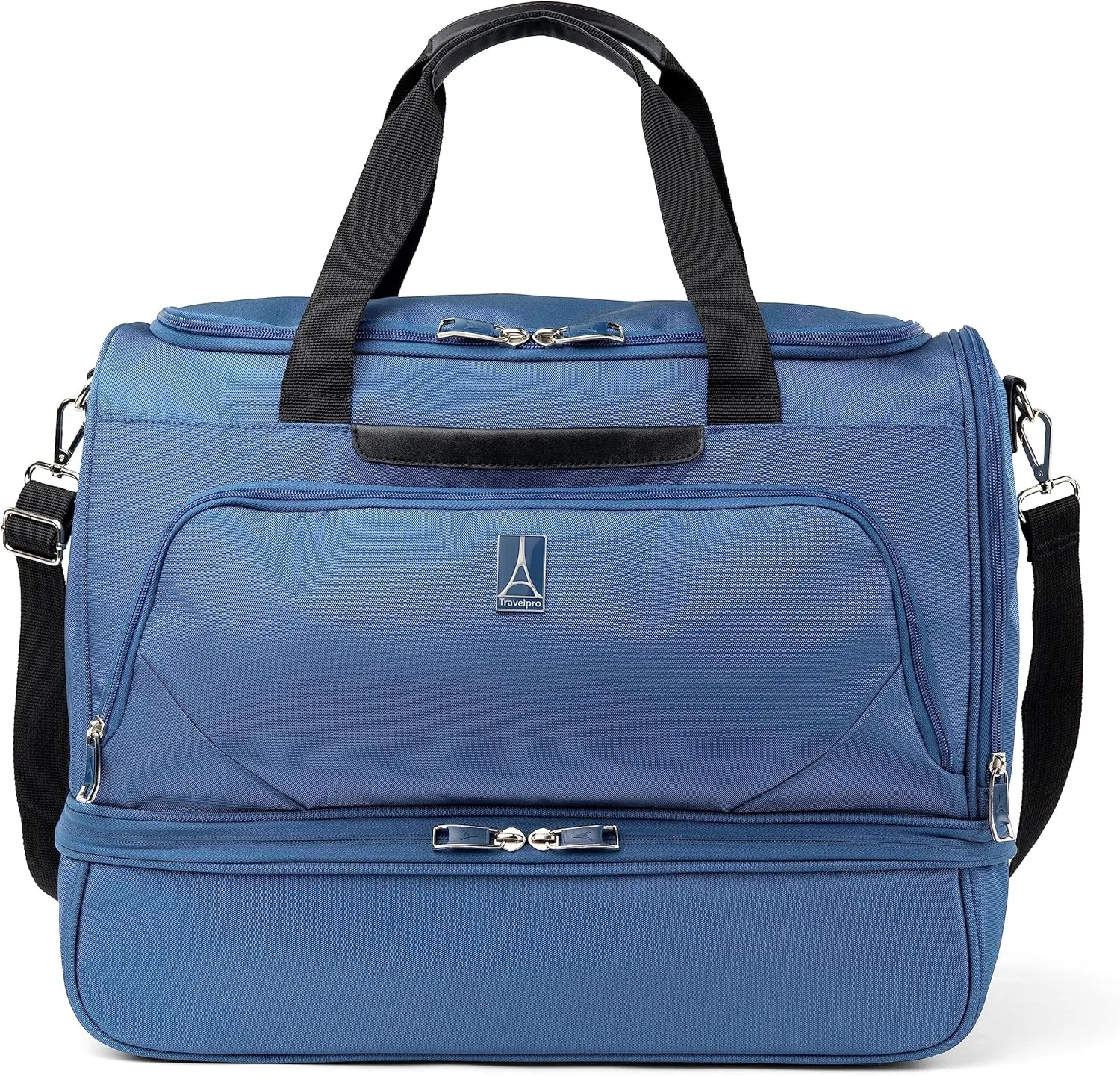 Travelpro Maxlite 5 Softside Carry-on Weekender with Drop-Bottom Compartment, Lightweight Overnight Travel Duffel Bag, Men and Women, Black, 19-Inch