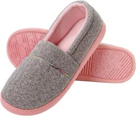 Urbancolor Women Washable Closed Back Indoor Slippers Anti-Slip House Slipper Breathable Home Shoes