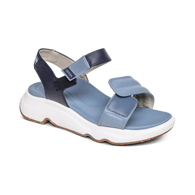 Whit Strappy Sport Sandal in Blue