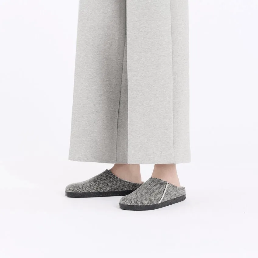 Zermatt Shearling | Wool | Herringbone Gray